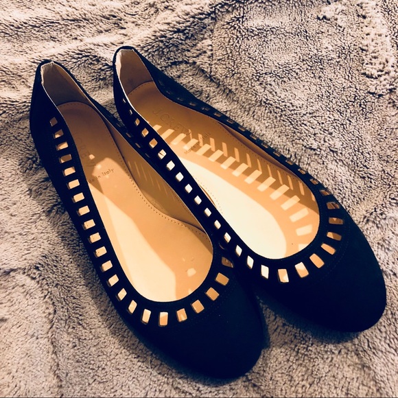J. Crew Shoes - J Crew Black Suede Ballet Flats NWOT